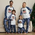 thumbnail image 2 of Blue Matching Family Pajamas Nice Or Naughty, Plus Size Matching Christmas PJs, Two-Piece Pajama Set, 2 of 6