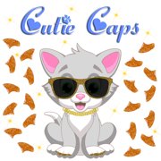 Cutie Caps 40 pack Small Gold Prism Glitter Soft Nail Guard for Cat Paws / Claws