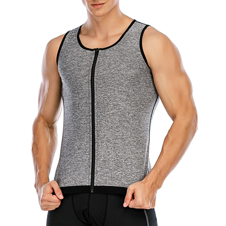 Men's Neoprene Sauna Vest Sweat Shirt Redu Fat Body Shaper Cami Hot  Training Top