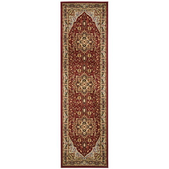 SAFAVIEH Lyndhurst Miranda Floral Runner Rug, Red/Black, 2'3" x 10'