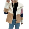 thumbnail image 1 of Sexy moda mujer Patchwork invierno alargado felpa manga larga prendas de vestir Fridja  fksj4931, 1 of 6