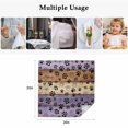 thumbnail image 5 of Cloth Napkins Set of 6 - 20x20 Inches, Purple Brown Washable Reusable Table Napkins, Rustic Farmhouse Dog Paw Vintage Soft & Absortbent Dining Napkin for Party Wedding Hotel Restaurant, 5 of 8