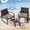 Gray, variant on Asofer 3 PCS Patio Furniture Set, Outdoor Rocking Wicker Chair with Cushion & Coffee Table, Balcony, Poolside, Gray