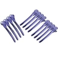 thumbnail image 2 of 12 unids/caja pinzas para peinar el cabello salón de peluquería seccionar horquillas para estilismo de salón púrpura, 2 of 8