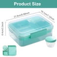 thumbnail image 2 of GARITIN Bento Box, Adult Lunch Bento Box, Plastic Lunch Box with Handle to Go, Lunch Containers for Adults, Portable Lunch Containers, Food Box Suit for Work Picnic Travel( 1.65 L ), 2 of 7