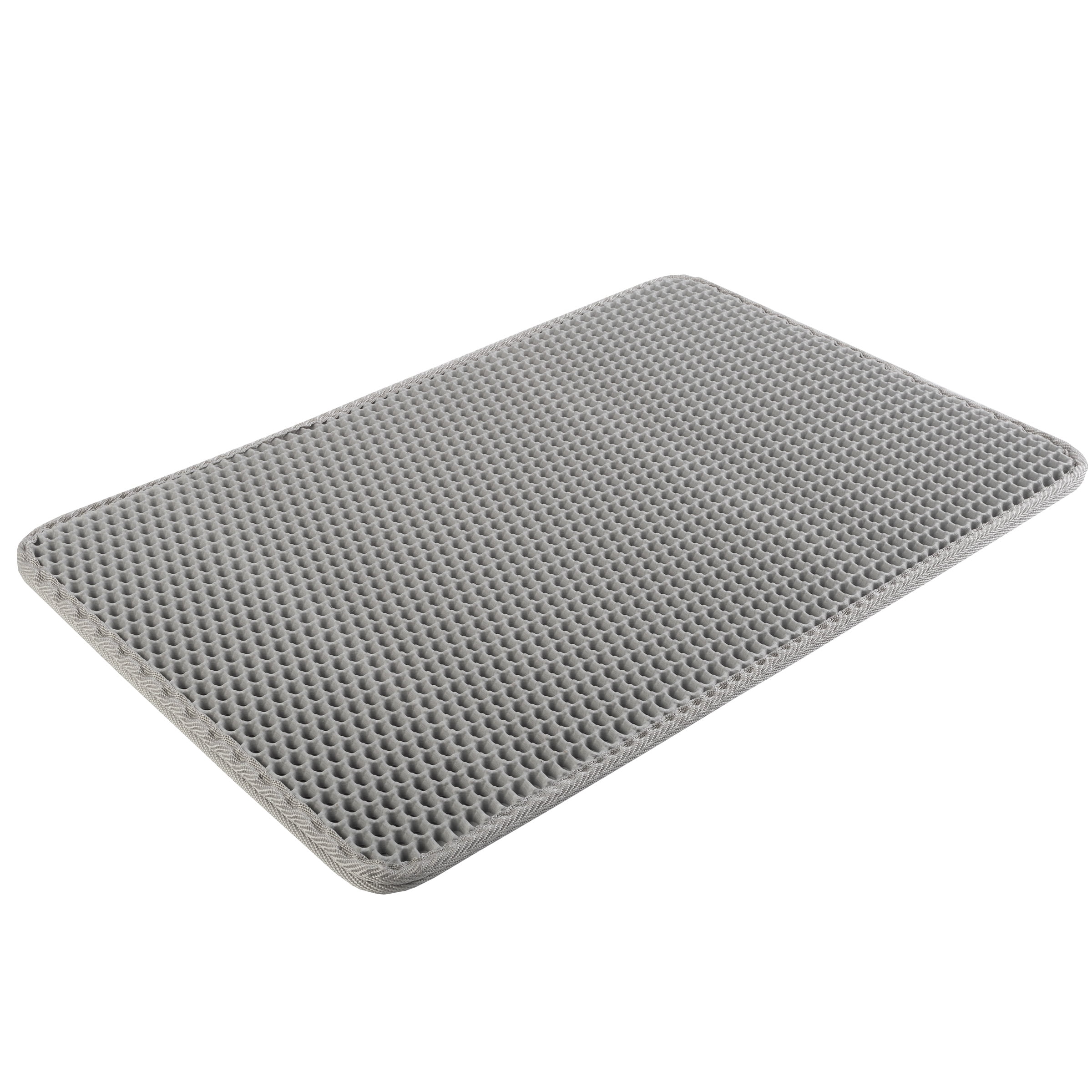 PETMAKER 24x15-Inch Double-Layer Waterproof Cat Litter Mat (Gray)