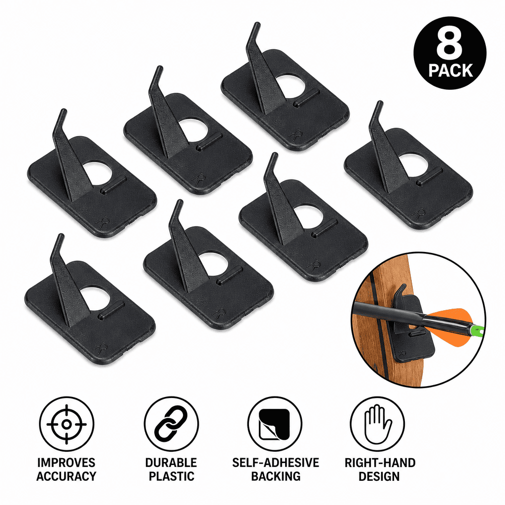Archery Arrow Rest for Recurve Bows 8 Pack Plastic Right-Hand Arrow Support with Adhesive Backing for Hunting Training Target
