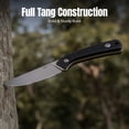 thumbnail image 3 of CIVIVI Carveth Fixed Blade Knife with 1PC Black Lanyard, Black Kydex Sheath & T-Clip, Tactical Knife with 3.59" Stonewashed AEB-L Blade Black G10 Handle C25040-1, 3 of 7