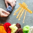 thumbnail image 6 of unbranded  5 Pcs Crystal Crochet Stitch Sewing Kit Needles Yarn Yellow Hook, 6 of 8