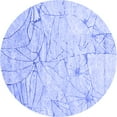 thumbnail image 1 of Ahgly Company Machine Washable Indoor Round Abstract Blue Contemporary Area Rugs, 7' Round, 1 of 4