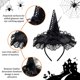 thumbnail image 3 of Gorro con plumas de bruja para Halloween, diadema ZeediX, negro, x3, 3 of 9