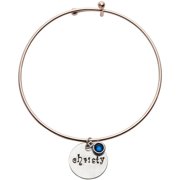 Personalized Planet Expandable Bracelet with Birthstone and Name Sterling Silver Charm ,Women's
