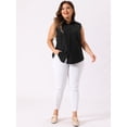 thumbnail image 3 of DARING DIVA Women's Plus Sleeveless Button Down Fashion Tank Top 1X Dark Black, 3 of 6