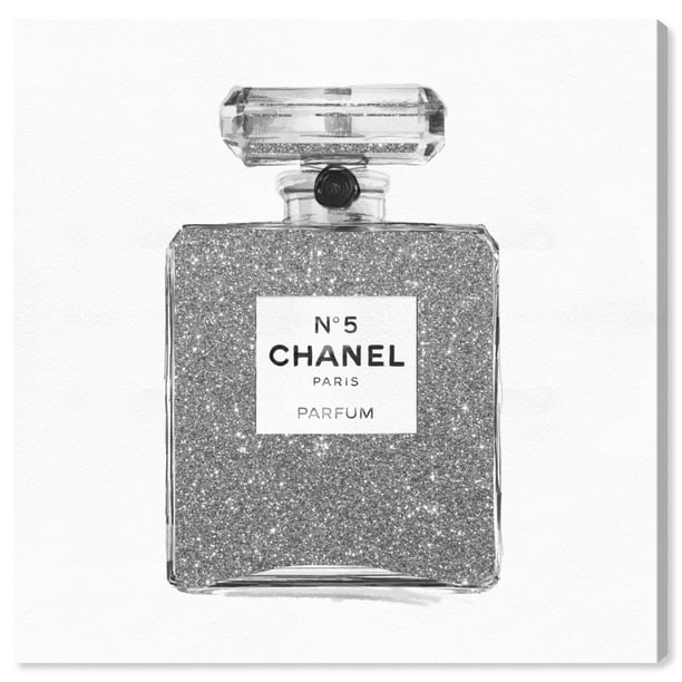 Runway Avenue Fashion And Glam Wall Art Canvas Prints Silver Classic Number 5 Perfumes Gray White Walmart Com Walmart Com