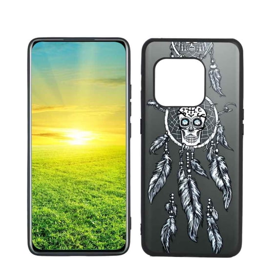 Compatible with OnePlus 10 Pro 5G Phone Case, Dream-catcher-Skull-2 Case Men Women, Flexible Silicone Shockproof Case for OnePlus 10 Pro 5G