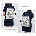 thumbnail image 4 of FORMRS Women's Travel Backpack Purse Anti-Theft Hidden Pockets Casual Shoulder Bag, Cute Chubby Cat, 4 of 7