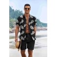 thumbnail image 2 of COOFANDY Men's Summer Beach Outfits 2 Piece Short Sleeve Shirts and Shorts Vacation Texture Linen Sets for Men, 2 of 6