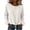 White, variant on Womens Crew Neck Shirts Oversized Long Sleeve Shirt Fall Trendy Blouses Solid Color Loose Comfy Going Out Tunic Tops