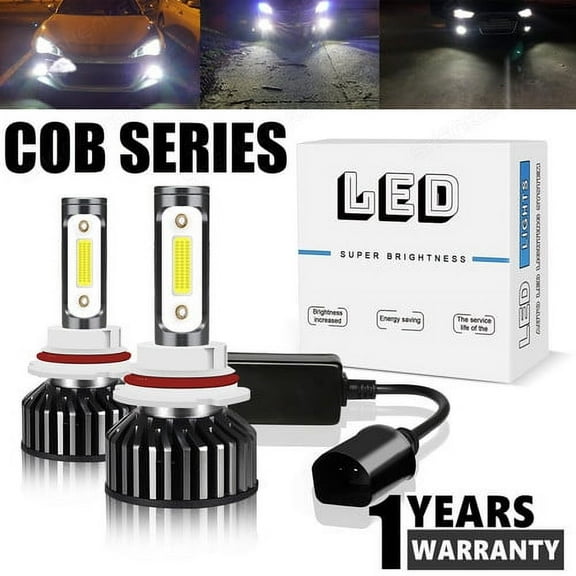 For 1998-2011 Ford Crown Victoria 9007 LED Headlight Hi/Lo Bulbs 6000k