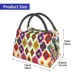 thumbnail image 5 of Bolsas de almuerzo con aislamiento huichol mexicano para mujeres, lonchera térmica impermeable, lonchera para trabajo, picnic, 5 of 5