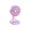 Purple, variant on USB Rechargeable Mini Desk Fan for Office - Quiet 3-Speed Candy Color Small Fan with 1200-2000mAh Battery, Perfect for Summer Cooling and Compact Spaces,Yellow