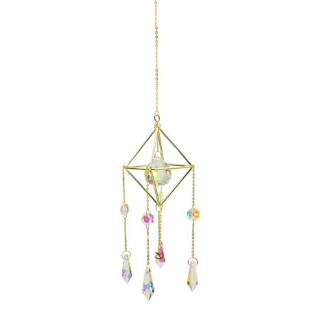 

Vintage White Crystal Chandelier Wind Chime Prism Hanging Sun Catcher Pendant Suitable For Home And Garden Decoration