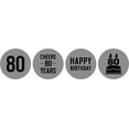 thumbnail image 2 of Darling Souvenir Pack Of 190 Pcs Chocolate Labels Cheers 80th Birthday Theme Stickers-Gray, 2 of 2