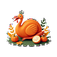 thumbnail image 5 of Yatrandify Waterproof Vinyl Thanksgiving Stickers Funny Turkey Stickers for Notebooks Luggage Instruments, 5 of 9