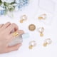 thumbnail image 2 of Anillo de acero inoxidable con dijes, 6 piezas, dorado, para mujer, redondo, texturizado, ajustable, con dijes redondos, con puño abierto., 2 of 6