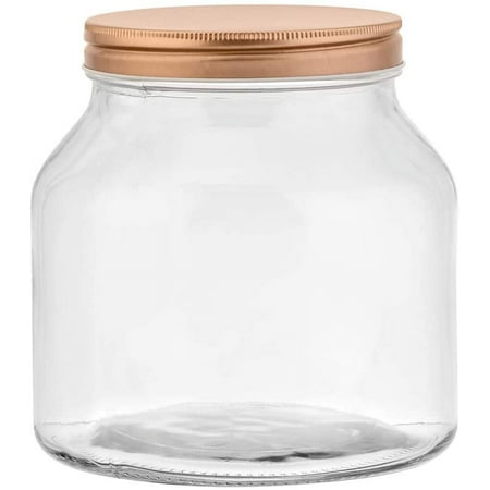 UPC: 0023377167312 | Amici Home Branson Clear Glass Storage Jar with Copper Lid 76 Fluid Ounces Small