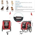 thumbnail image 5 of PEXMOR Dog Bike Trailer,Dog Trailer Pet Cart for Bicycle w/Universal Hitch & Quick Release 20" Wheels, Folding Bike Wagon Cargo Carrier for Dog Large Capacity w/3 Entrances & Safety Reflectors Flag, 5 of 11