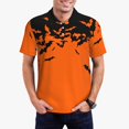 thumbnail image 2 of Salouo Halloween With Black Bats for Men's Short Sleeve Polo Shirts,Polo Shirts for Men Performance Short Sleeve Golf Shirt Athletic Casual Collared T-Shirt-3X-Large, 2 of 8