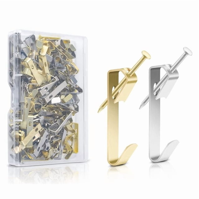 Kit de Colgadores Cuadros 130 Piezas - Multiusos para Colgar 30 Libras Clavos Pared Madera Paneles Yeso