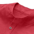 thumbnail image 4 of Eltusu Men's Casual Polo Shirts, Button Stand-up Collar Summer Breathable Shirts with Short Sleeve Wine Size 2XL, 4 of 8