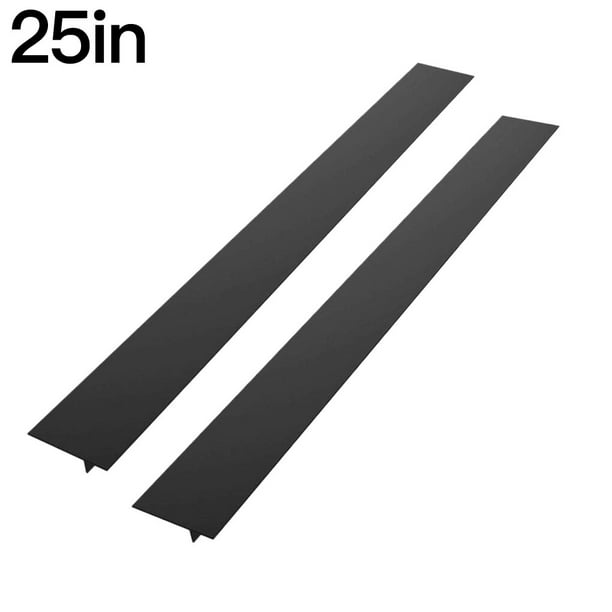 Toystoory Pegatinas de cocina, pegatina impermeable para fregadero, cinta a prueba de aceite, tira sellada antimoho, adhesivo de costura Herramientas y accesorios para hornear Negro 2 uds 25 pulgadas