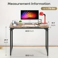 thumbnail image 3 of FDW 39 Inch Adult Computer ， Study Writing Table, Adjustable Feet, Modern Furniture for Home Office, Set of 2, Vintage, 3 of 7