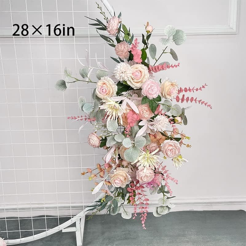 Lucky Flower 3pcs Pink Artificial Silk Arch Flowers