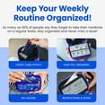 thumbnail image 3 of Made Easy Kit Pill Case - Weekly Medicine Organizer with Removable Seven-Day Vitamin & Supplement Box, 3 of 7