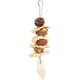 thumbnail image 1 of Juguete para masticar nuez de cáscara de maíz, juguete para masticar pájaros, juguete para roer jaula de pájaros con gancho de acero inoxidable, nuez de cáscara de maíz natural TUNC Sencillez, 1 of 5
