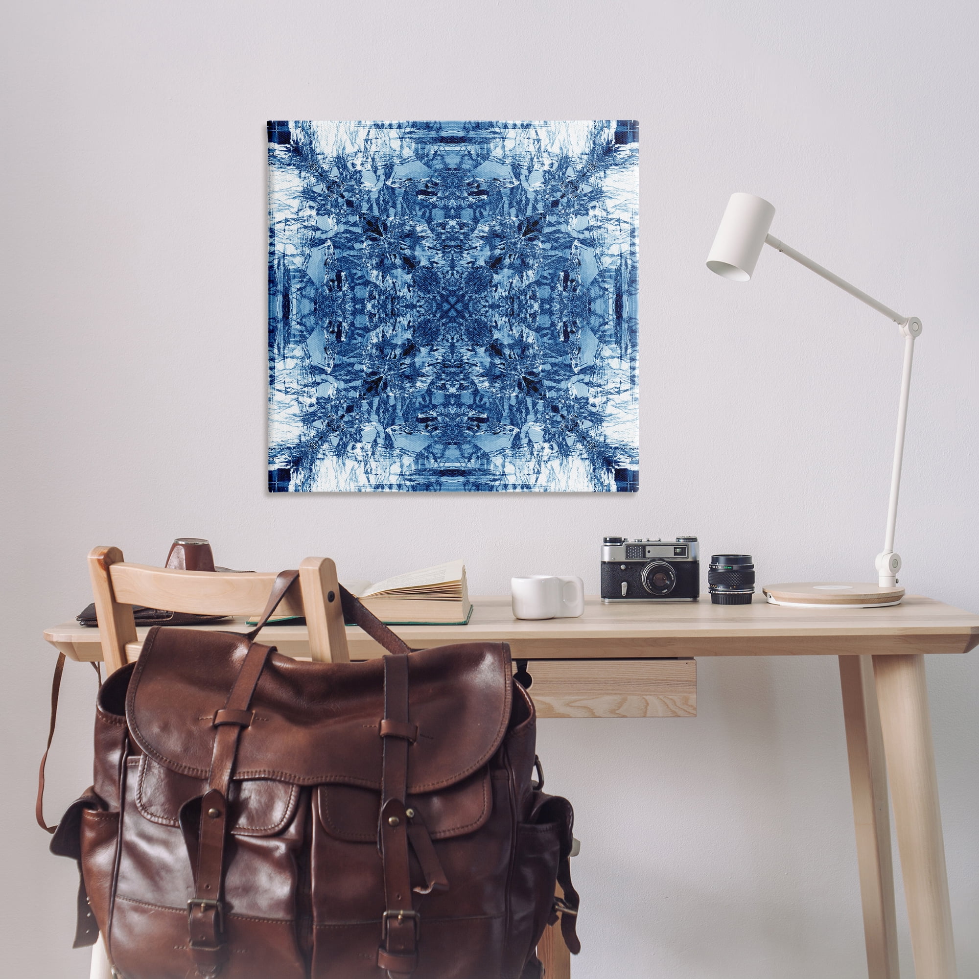 Stupell Industries Mosaic Pattern on White Abstract Painting Wrapped Canvas Art Print Wall Art, 36 x 36