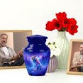 thumbnail image 6 of JAGASY Tiger Urn for Ashes Adult Male, Blue Small Urns for Human Ashes Keepsake, Forest & Starry Sky Decorative Urn for Sister, Miniature Cremation Urns for Brother, (3 Inch), 6 of 7