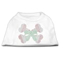 thumbnail image 4 of Christmas Pet Dog  Cat Shirt Rhinestone, "Candy Cane Crossbones", 4 of 11