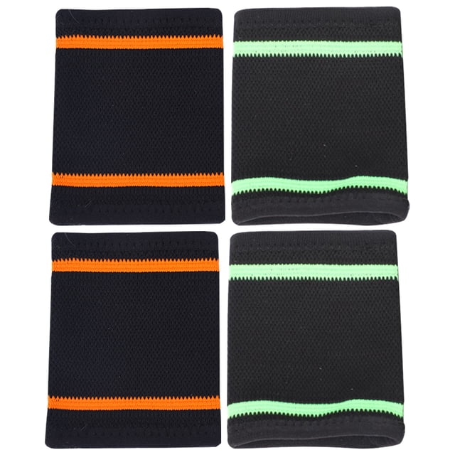 KAKOWELY 4 muñequeras deportivas absorbentes del sudor, muñequeras elásticas protectoras para regalo.
