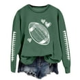 thumbnail image 5 of Football Sweatshirt for Women Crew Neck Long Sleeve Graphic Printed Pullover Shirt Lightweight Casual Loose Fit Fashion Tops 2025, 5 of 5