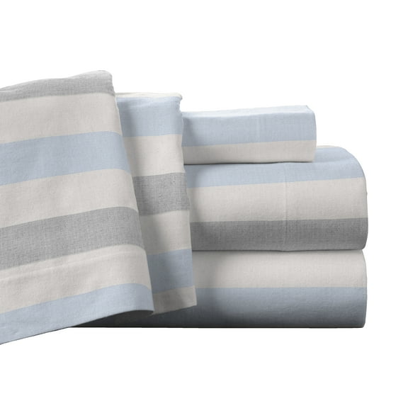 Pointehaven Flannel Deep Pocket Set with Oversized Flat Sheet, King, Savannah