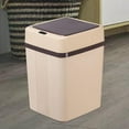 thumbnail image 2 of Touchless Trash / Lid Battery Operated Modern Rubbish Can for Household Bathroom - Khaki, 2 of 7