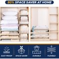 thumbnail image 2 of PinesC Vacuum Storage Bags (Transparent) | Pack of 6 | 2 Jumbo Bags, 2 Large Bags, 2 Medium Bags | Compression Storage Bags for Clothes, Beddings, & Pillows | Reusable Storage Bags i, 2 of 5
