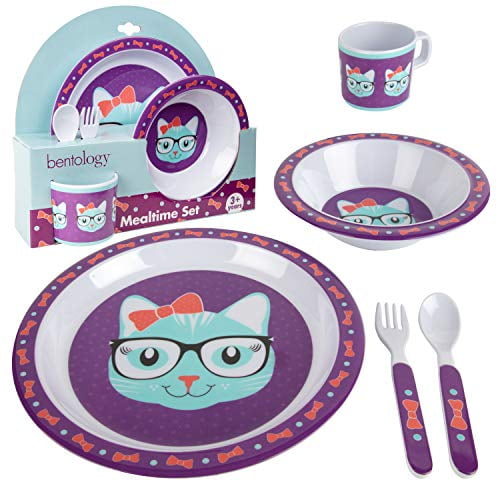 5 Pc Mealtime Baby Feeding Set for Kids and Toddlers Includes Plate