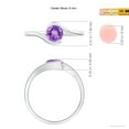 thumbnail image 4 of ANGARA Natural 0.8 Ct. Amethyst Solitaire Ring in 14K White Gold for Women (Ring Size: 11.5), 4 of 9