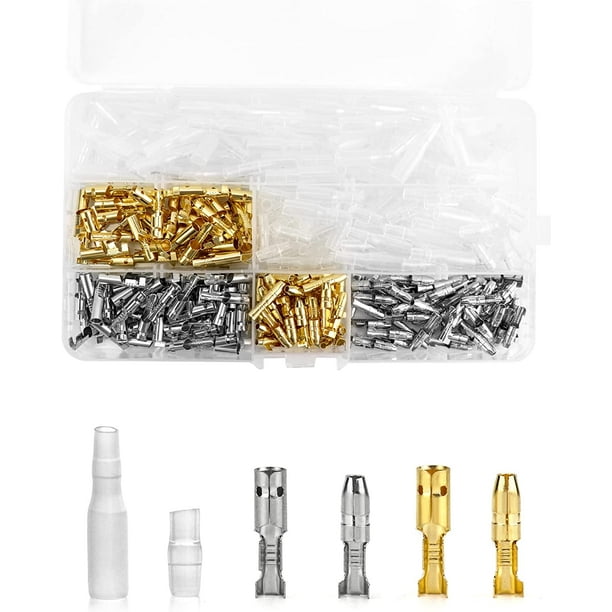 3.9mm Laiton Bullet Connecteurs Kit, 400 Pcs Bullet Terminal